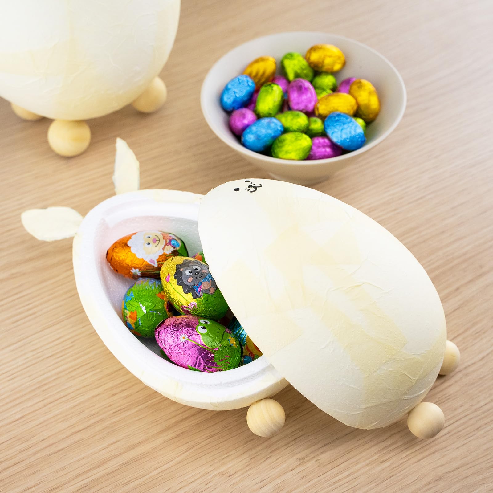 艙ufs En Polystyr猫ne 脿 D茅corer - 2 Pi猫ces Divisibles, Grand Format, Pour P芒ques Ou Emballage Cadeau - 7