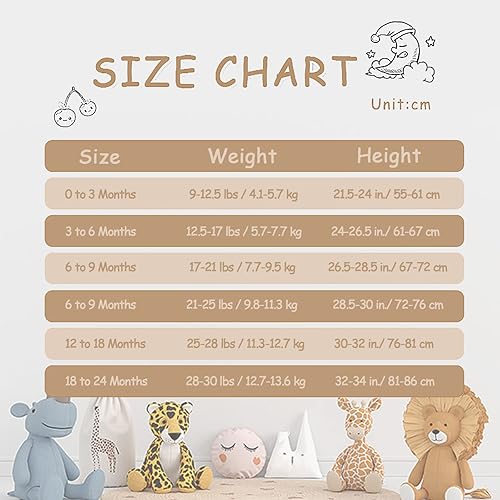 Miniatura 6 de Jimonda Enterizo para bebé, mameluco acanalado de manga larga, pijama sin pies, ropa de género neutro, pijamas con cremallera de 2 vías, Celeste