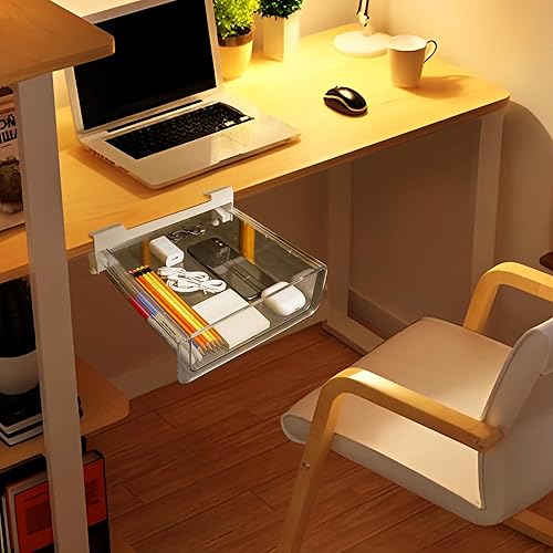 Miniatura 6 de Cajón extraíble debajo del estante para armarios de cocina, organizador de utensilios de cocina fácil de instalar, convierte tu estante de despensa