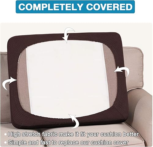 Vista 79 de Funda de cojín de alta elasticidad, para sofá, funda de cojín protectora para sofá, para asiento de sofá, cubierta para sofá suave, flexible