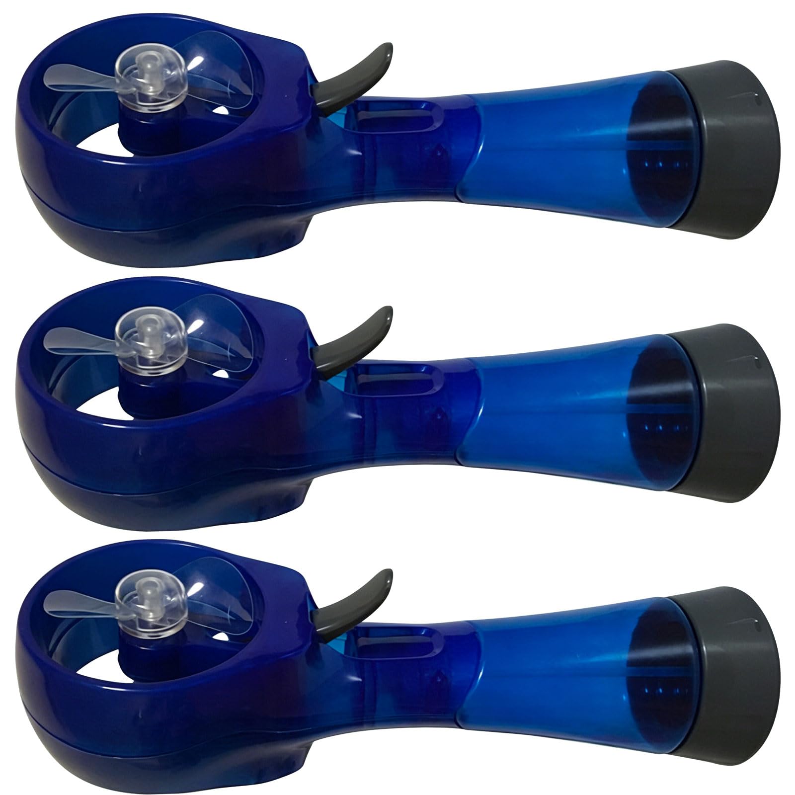 Uqezagpa 3Pcs Handheld Fan Set Battery Operated for Beach Camping and Travel Face Misting Fan