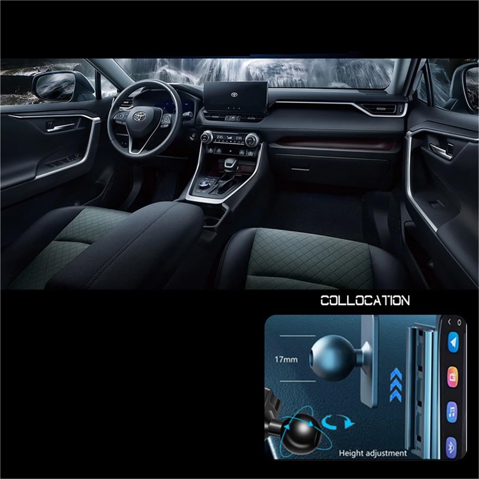 Do Toyota Do RAV4 XA50 2019 2020 2021 2022 uchwyt na telefon komórkowy