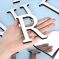 Vista 35 de PATIKIL Adhesivos de pared de acrílico 3D con letras B, autoadhesivas, para decoración del hogar, letrero artístico, para bricolaje, decoración