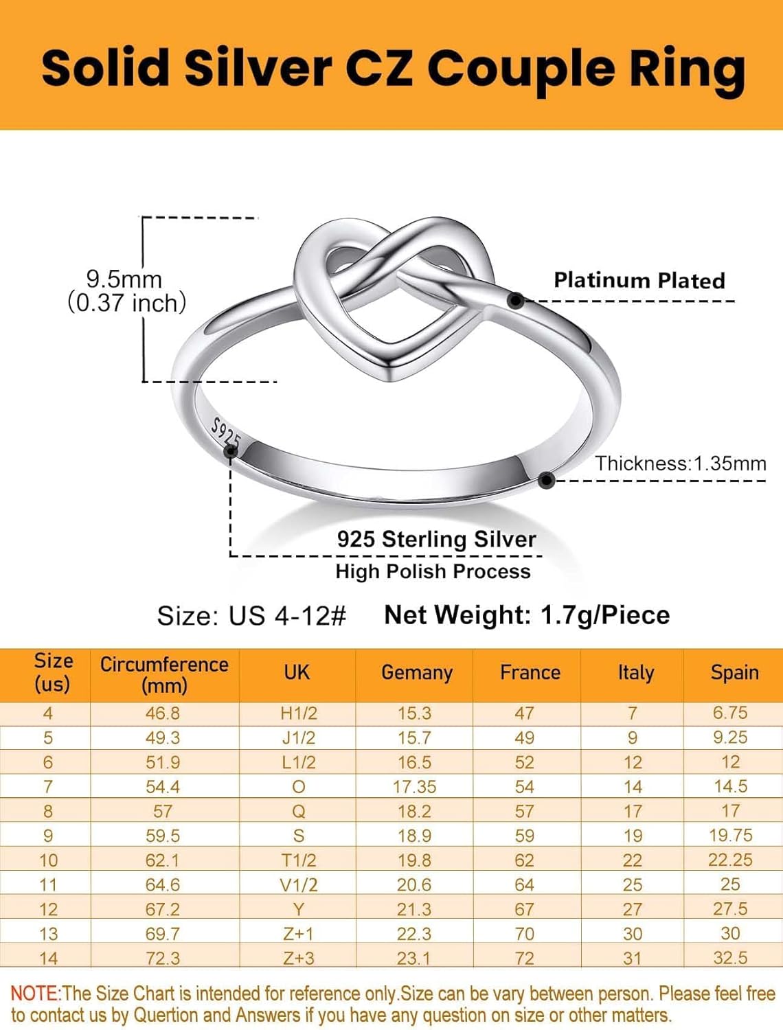 Bestyle 925 Sterling Silver Ring for Women, Minimalist Claddagh Ring Celtic Knot Ring for Women, Irish Promise Wedding Band, Gold/Rose Gold Vermeil Women Band Ring, Stackable, Gift for Her - Image 5