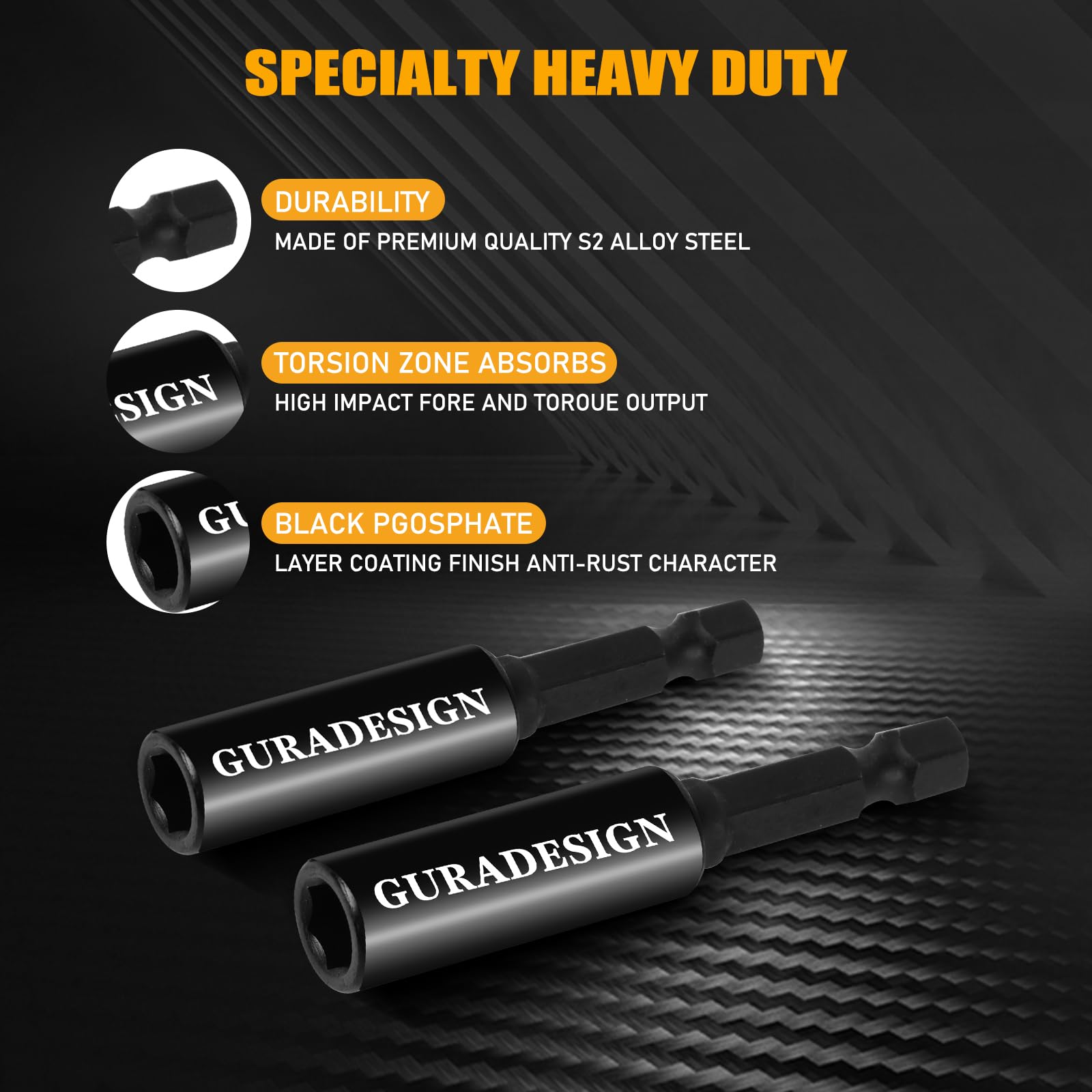 GURADESIGN 49-Piece Screwdriver Bit Set with Right Angle