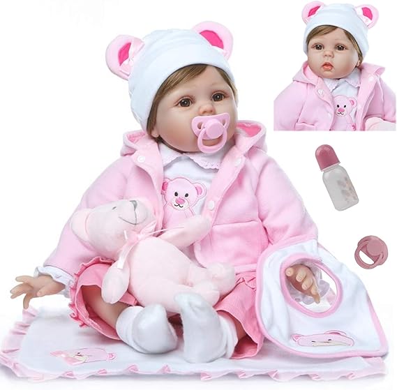 ZIYIUI Bambole Reborn Femmine Simulazione Silicone