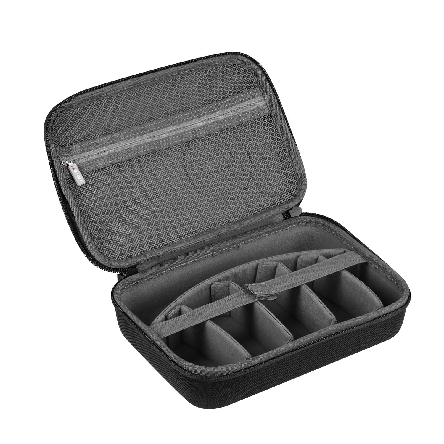 JSVER Borsa per GoPro, Custodia per il Trasporto per GoPro Hero 13/12/11/10/9, Custodia Protettiva per AKASO EK7000 Pro/Brave 4/Brave7 LE/AKASO V50X/Insta360 per Tutte le Action cam e Accessori-Nero