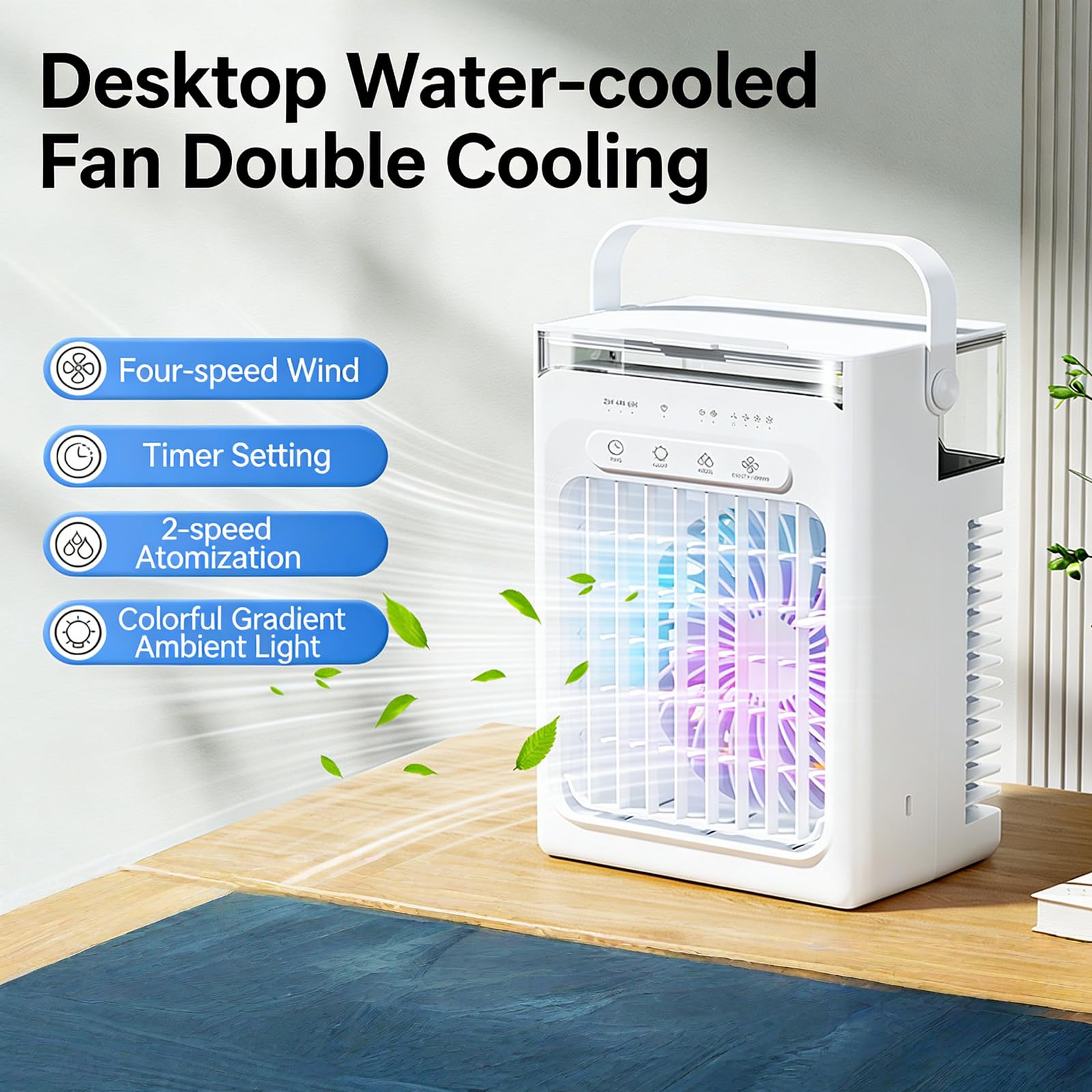 Wentylator Chłodzący, Tryb Podwójnej Mgiełki, Redukcja Hałasu I Cicha Praca, Chłodzenie O Niskim Zużyciu Energii, Odpowiedni Do Użytku Na Biurku (Regular styles)
