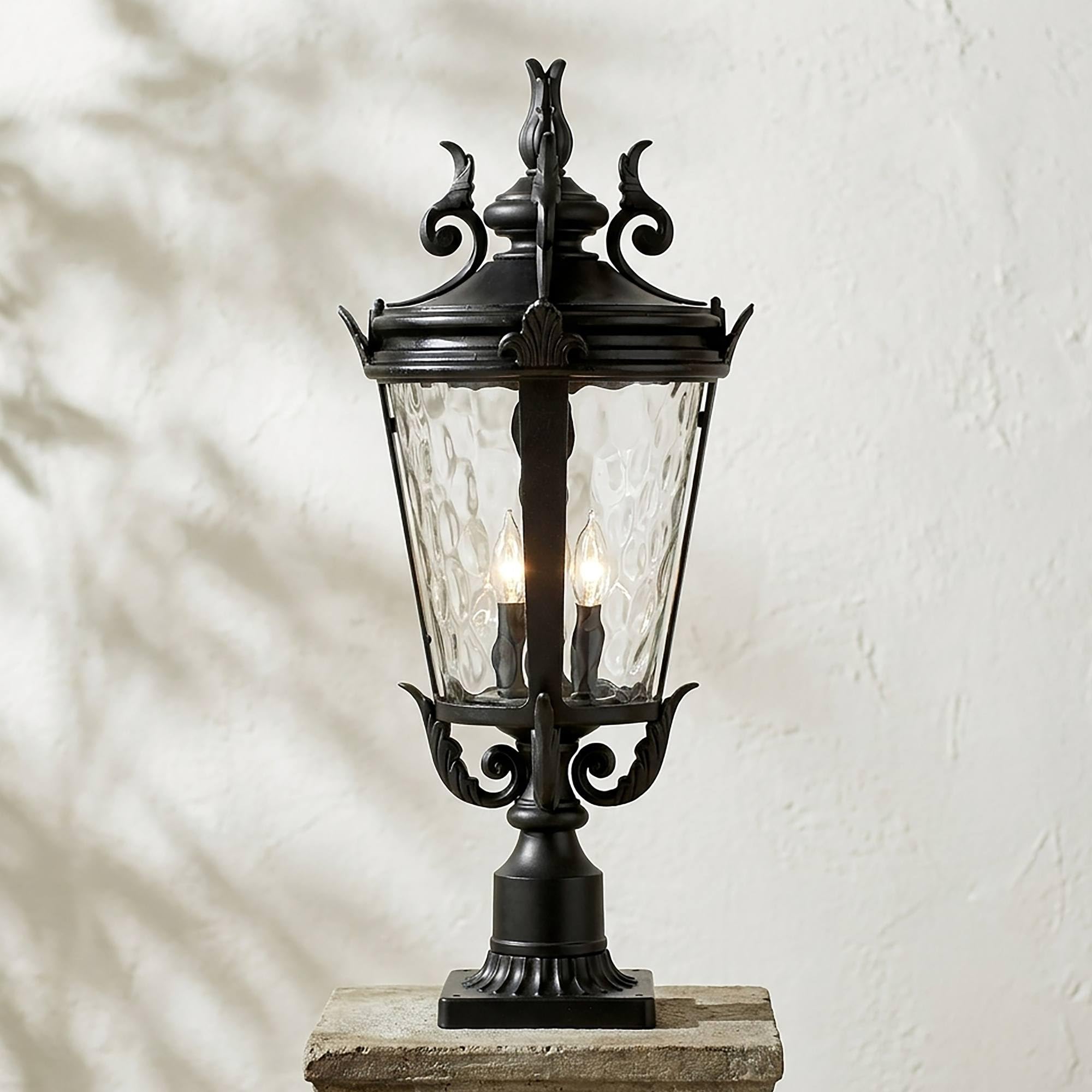 John Timberland Marseille Rustic Vintage Outdoor Post Light with