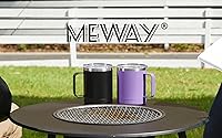Vista 12 de MEWAY 12oz Coffee Mug With Handle 8 Pack Bulk,Stainless Steel Insulated Travel Tumblers With Sliding Lid,Double Wall Vacuum Camping Cup for Hot &