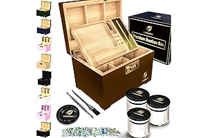 Stash Boxes for Marijuana Smell Proof Box - Premium Large Bamboo Storage...