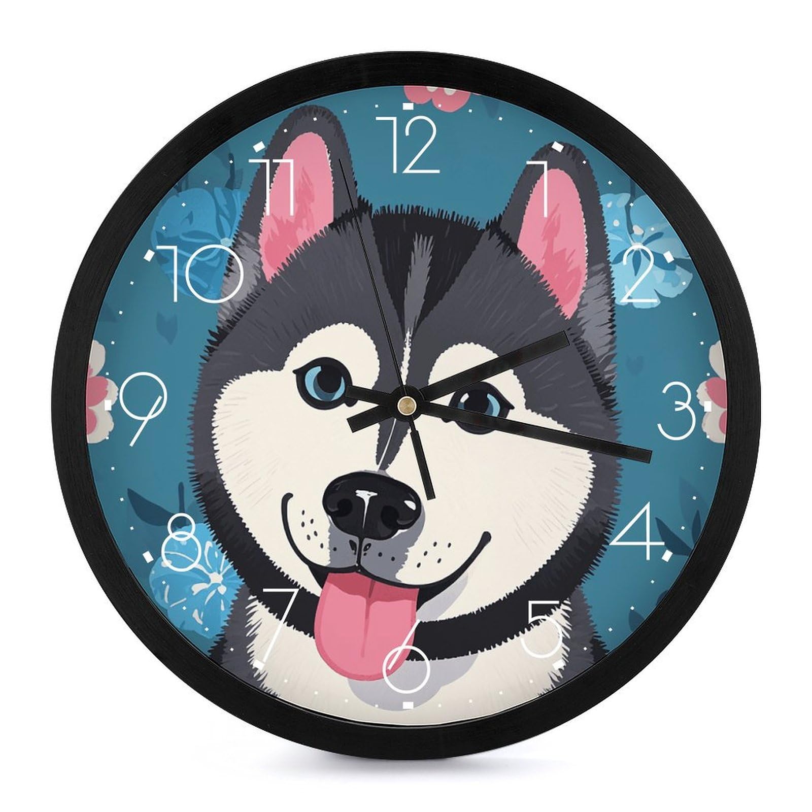 Horloge murale silencieuse à quartz husky sans tic-tac de bureau
