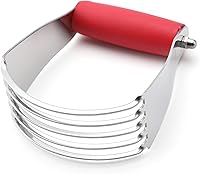 SpringChef Dough Blender - Professional Pastry Cutter with Heavy Duty Stainless Steel Blades, Ergonomic Red Baking Tool
