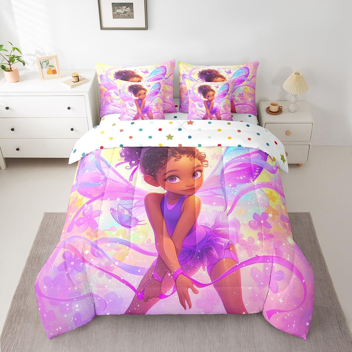 Manfei Pink Leopard Print Twin Size Bed Sets in a Bag 7 Pieces,Wild Animal Skin All Season Comforter Set,Cheetah Skin Bedding Set with 1 Comforter,2 Sheets,2 Pillowcases & 2 Throw Pillow Covers