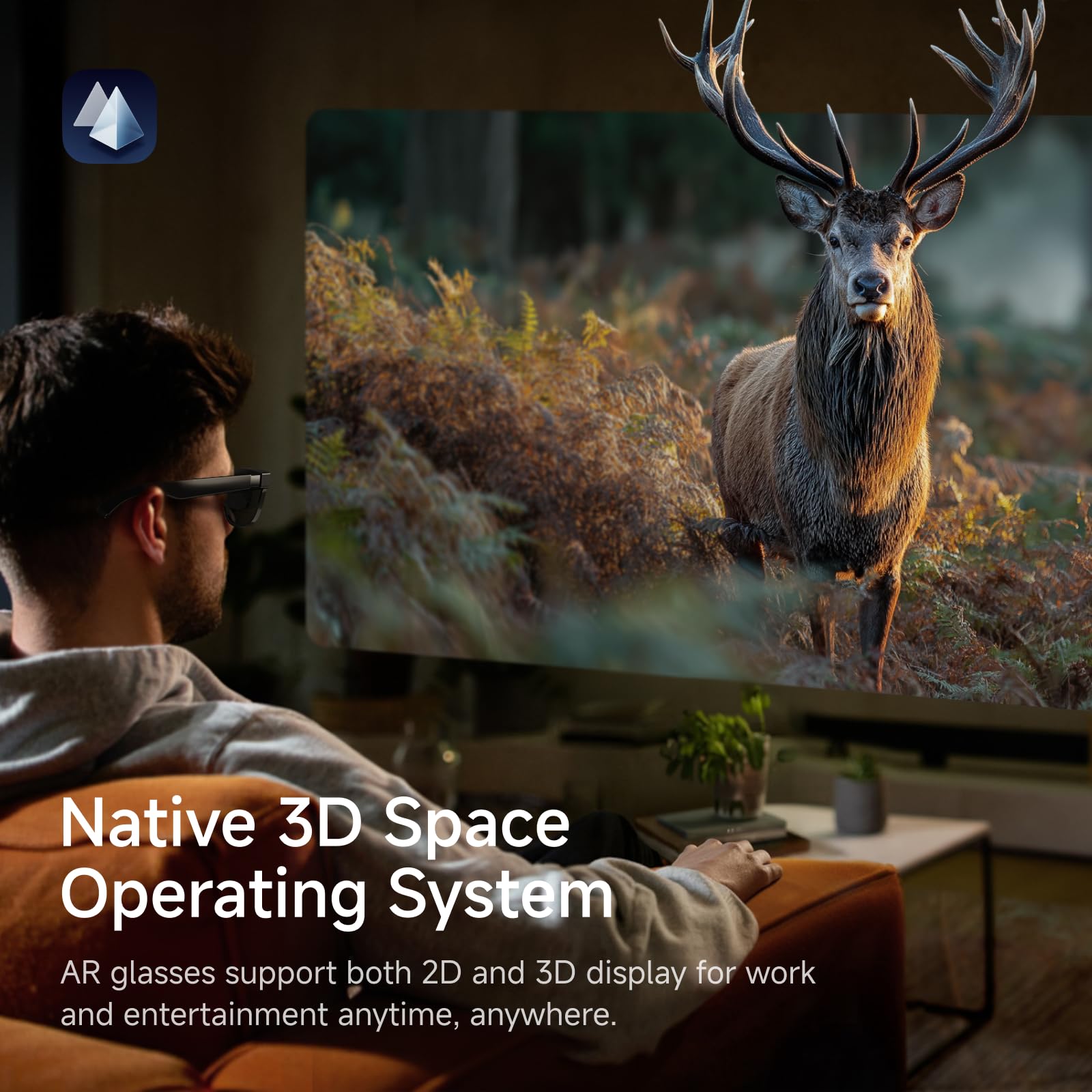 INAIR 2 PRO AR Glasses | 2D to 3D Image and Video | Reality/Virtual Switch | Multi-Screen | 135