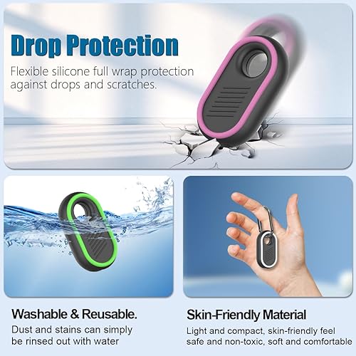 Miniatura 3 de Paquete de 4 fundas compatibles con Samsung Galaxy SmartTag2, resistentes fundas de silicona suave antideslizante para Galaxy Smart Tag 2 con