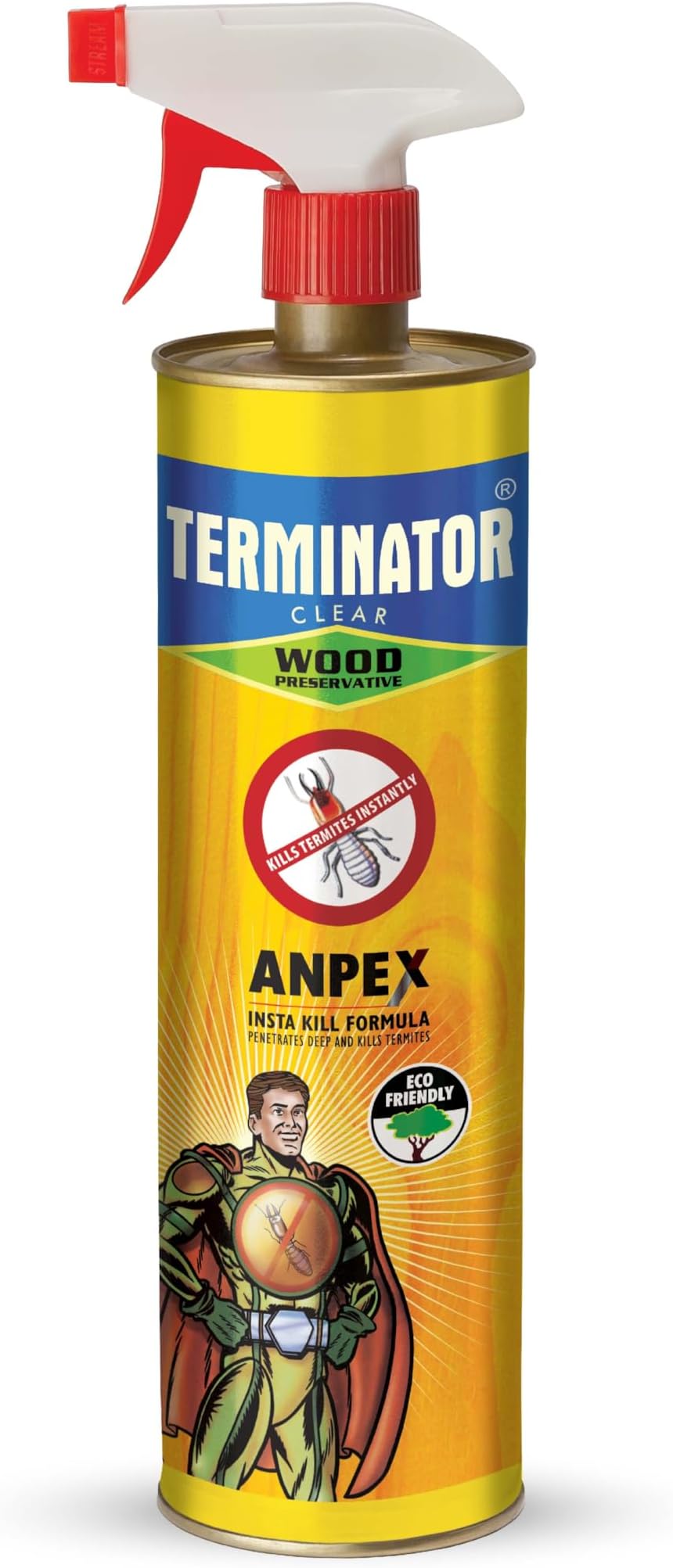Pidilite Terminator Eco-Friendly Termite Killer Spray | 1 Ltr | Wood Preservative and Termite, Borer and Insect Repellent for Home, Kitchen, and Offices
