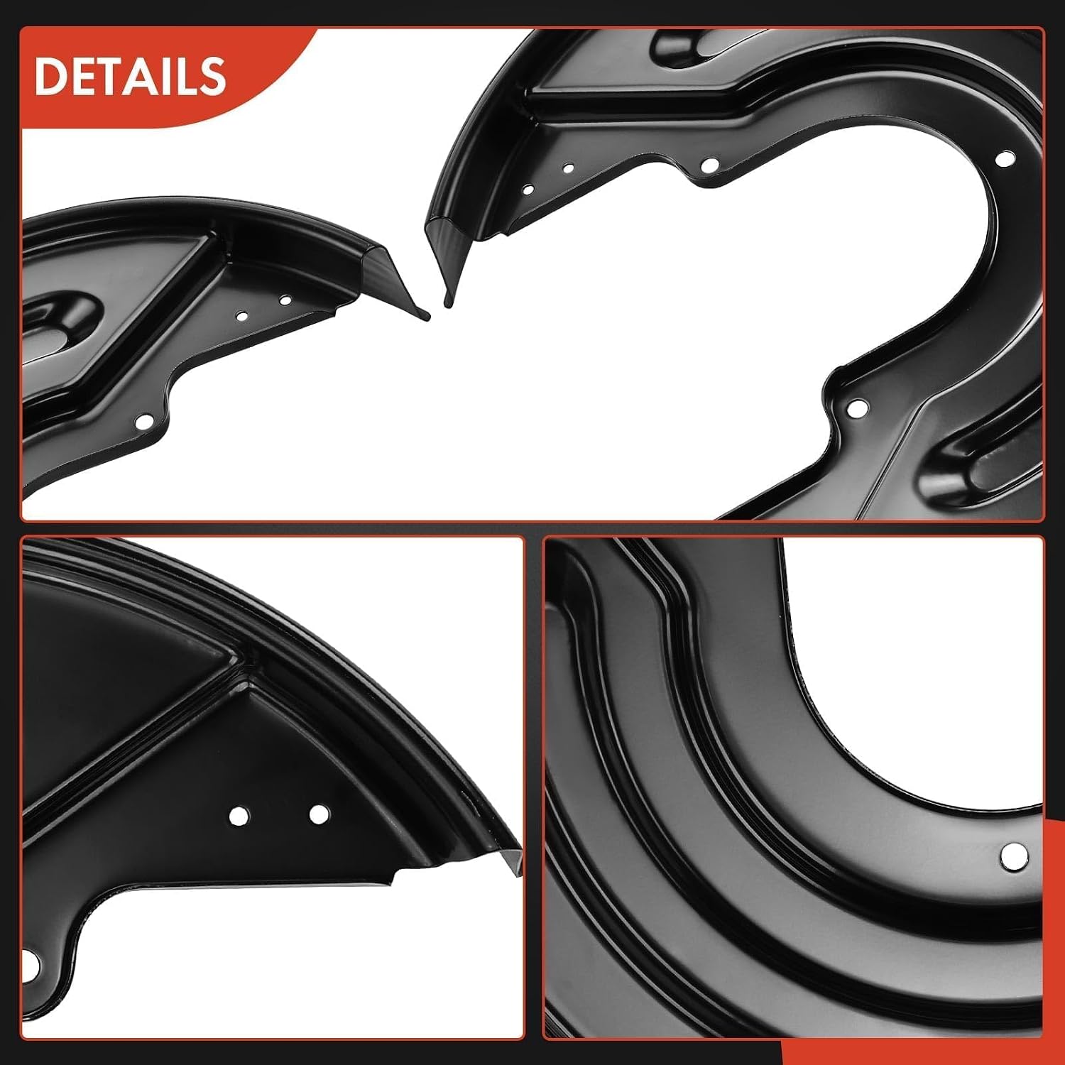 A-Premium Rear Driver and Passenger Side Brake Dust Shield Compatible with Select Volkswagen Models - EuroVan 1999 2000 2001 2002 2003 2.8L - Replace# 7D0615611B, 2-PC Set