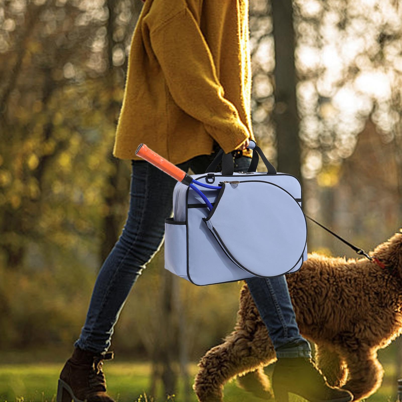 Borsa per racchette da tennis, Borsa da tennis - Borsa a tracolla per racchetta - Zaino da tennis impermeabile, borsa a tracolla per racchetta da tennis per racchetta da tennis per racchetta da badmin