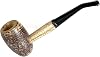 Country Gentleman Corn Cob Tobacco Pipe - Bent Bit