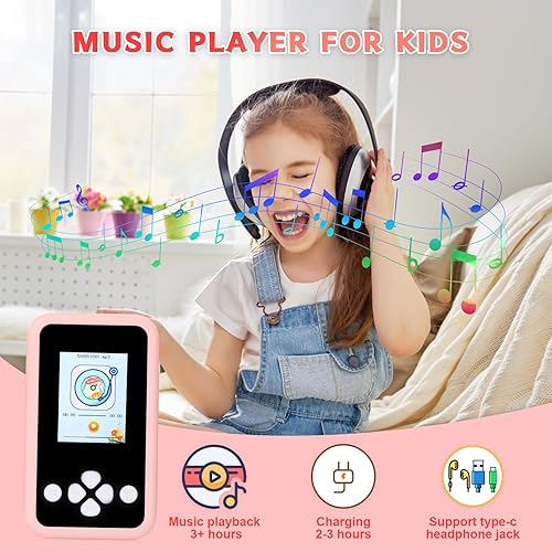 Miniatura 4 de Juguetes de teléfono inteligente para niñas, teléfono de juguete YYPLIAN para niños de 3 a 10 años, pantalla HD de 2.4 pulgadas, juguete de