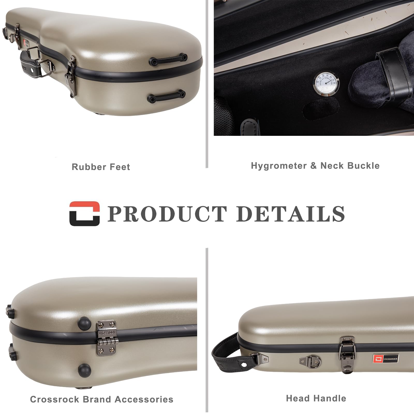 Amazon.com: Crossrock Poly Carbon Shaped Violin Case for 4/4 Full