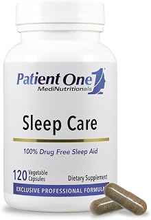 Patient One Sleep Care | Supplement to Support Transition into Sleep and Restful Sleep* | with Chamomile, Valerian, Melatonin and More | 120 Capsules