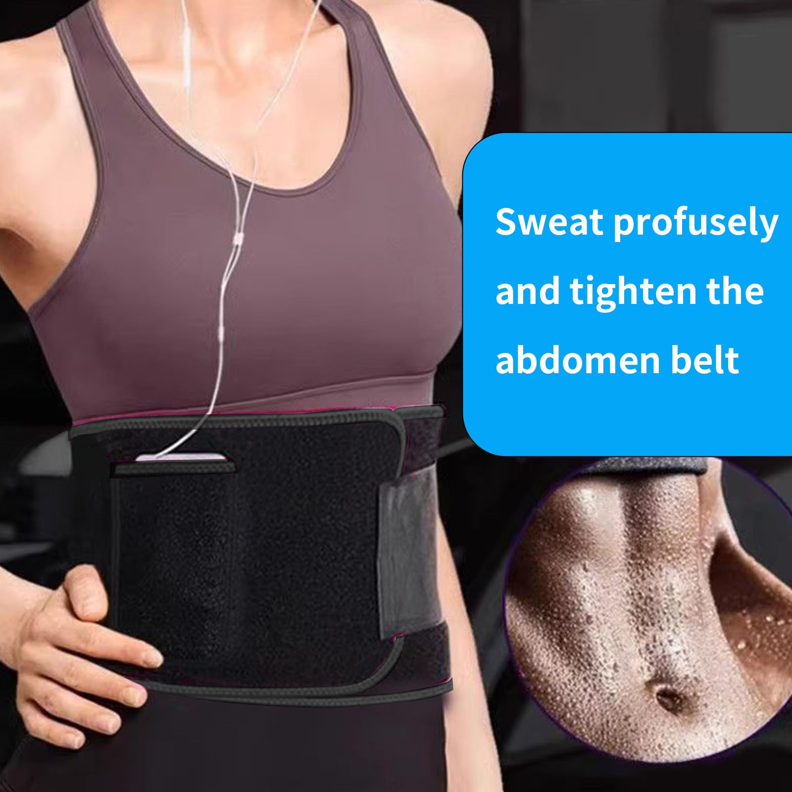 Cintura Dimagrante per Uomo e Donna, Applicazione Rapida ed Efficace Fascia Riduttrice per l'Addome, Nero