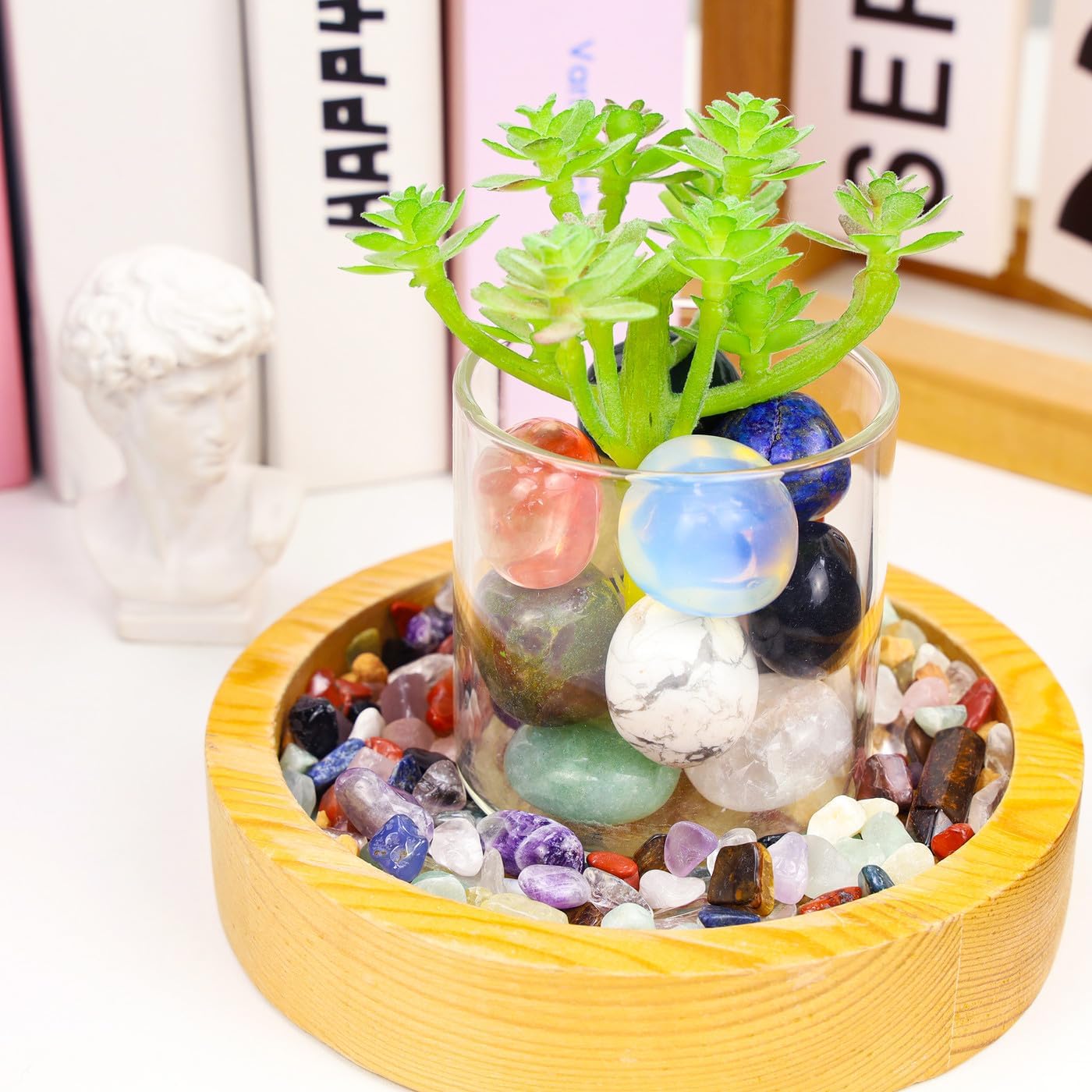 DUQGUHO 15 Pcs Natural Crystals Bulk Tumbled Stones Polished Irregular Quartz Crystal Set Chakra Colored Rocks Gemstones Vase Filler Landscape Bottom Decoration Energy Reiki Beginners Decoration - Image 4