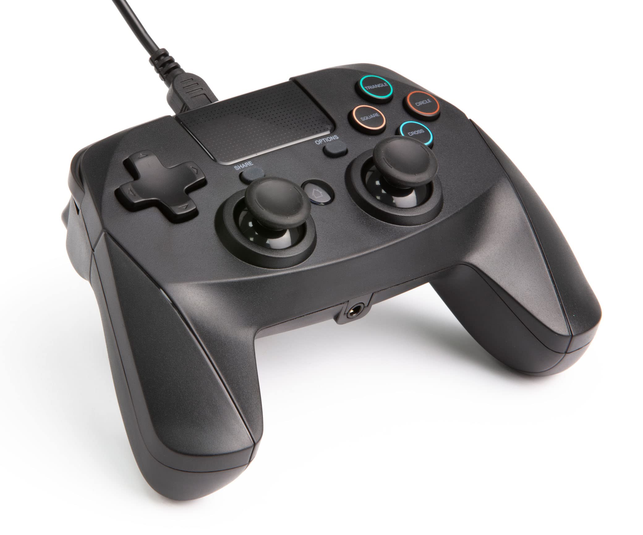 Snakebyte PS4 GAME:PAD 4S - Wireless bluetooth Controller for PlayStation 4 / PS4 Slim / Pro, analog dual joysticks, USB C Cable, PC compatible (Windows 7/8/10), 3.5mm headphone jack, touchpad, Black