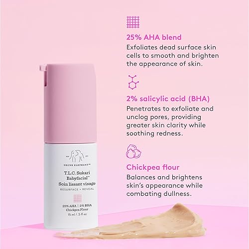 Miniatura 9 de Drunk Elephant TLC Sukari Babyfacial - Exfoliador AHABHA y limpiador facial 169 fl oz