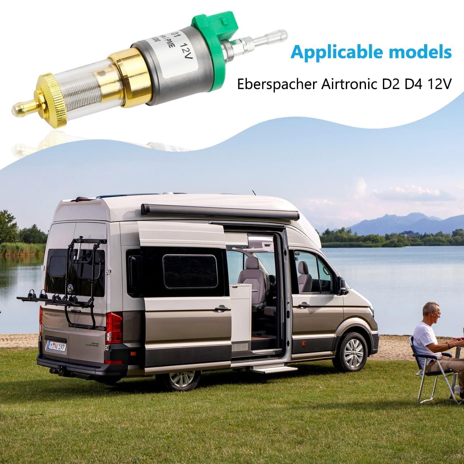 12V Pompa do Podgrzewaczy Paliwowych Benzyna/Diesel, 12V-28ML 1kW-5 kW Pompa Diesla, Pompa Grzewcza, Podwójny Filtr – Efektywne Zasilanie Paliwem dla Twojego Podgrzewacza Postojowego