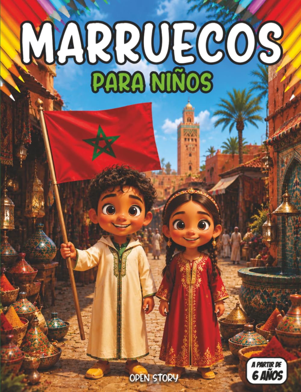 Marruecos para niños: Descubre la cultura, naturaleza y tradiciones de Marruecos | libro educativo infantil con actividades y colorear