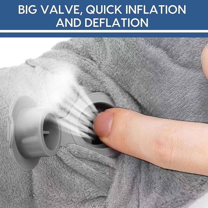 Almohada Inflable Viaje Cuello Aterciopelada Lavable Antifaz Tapones miniatura 5