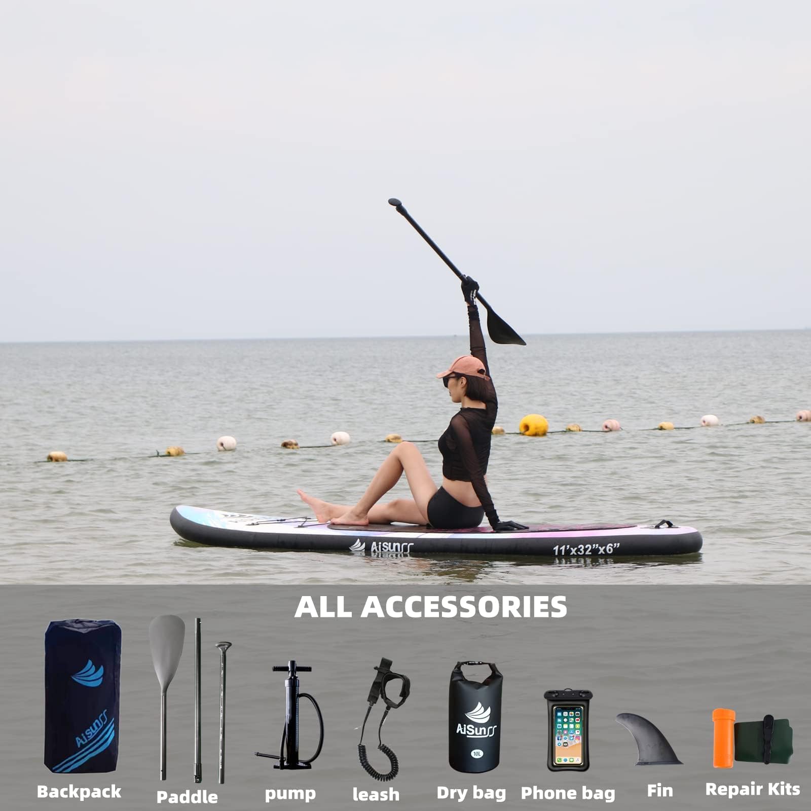 Amazon.co.jp: AISUNSS SUP Inflatable Stand Up Paddle Board