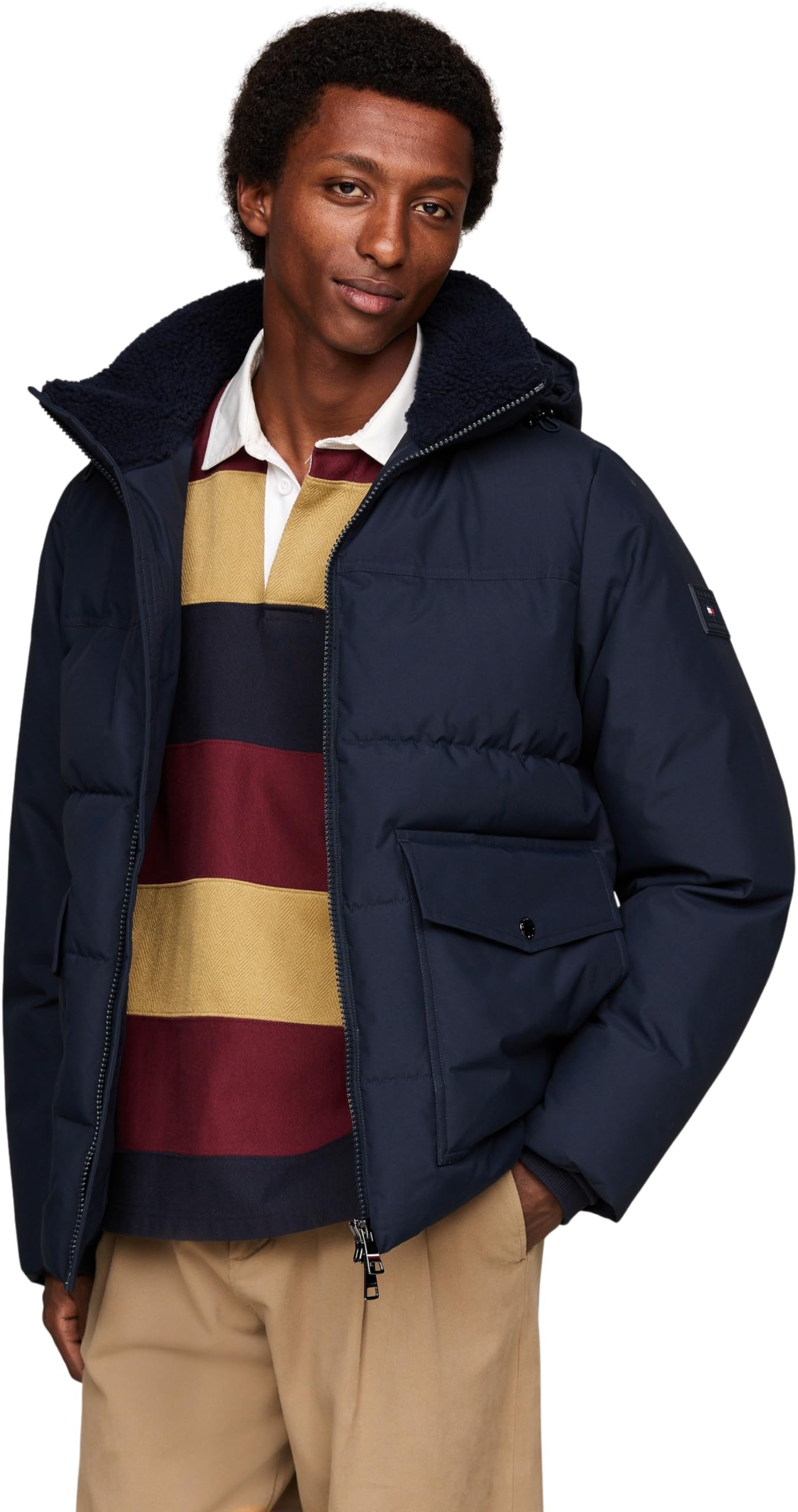 Tommy Hilfiger Herren Pufferjacke Rockie Utility mit Kapuze