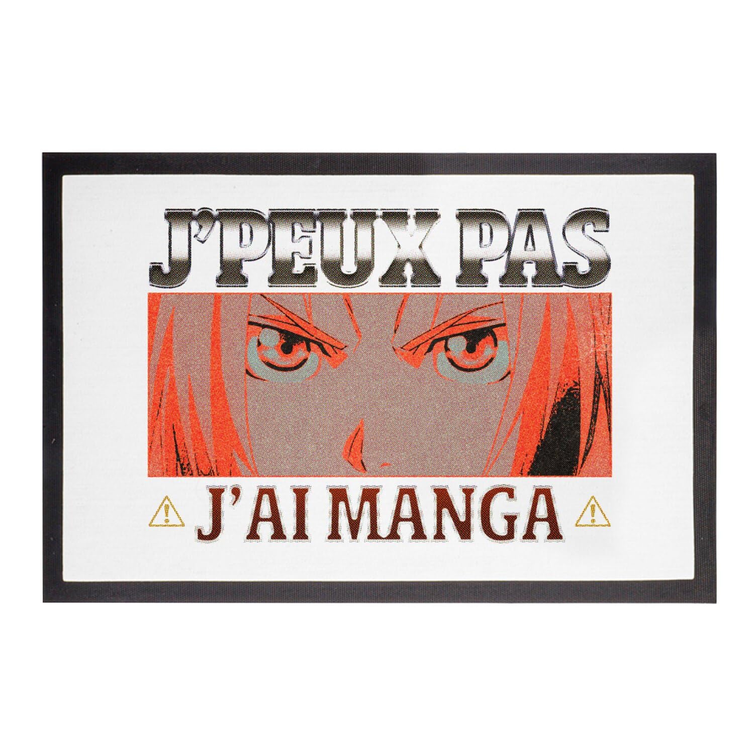 Paillasson Manga Edward blanc pour entrée otaku et déco de chambre geek 60x40cm