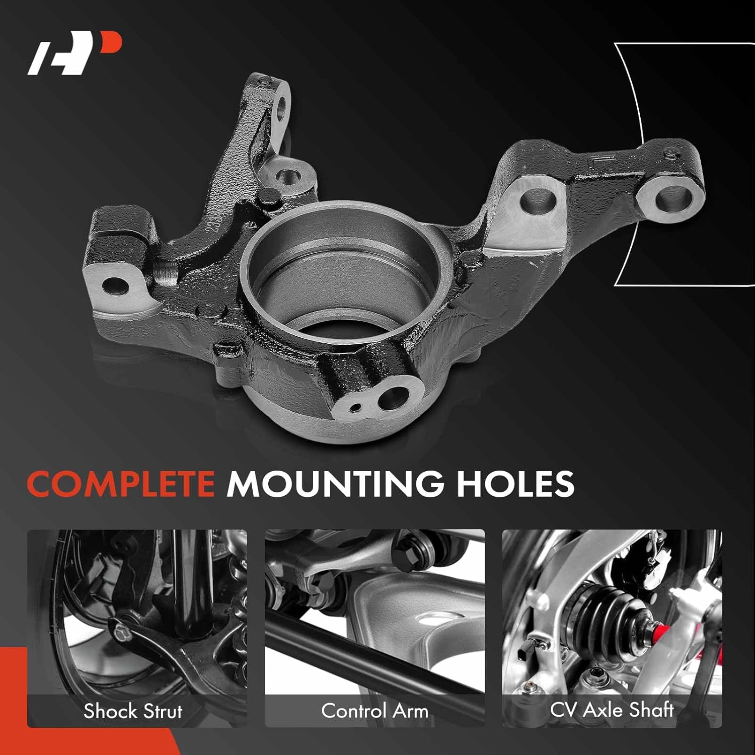 A-Premium Front Left Suspension Steering Knuckle Compatible with Hyundai Sonata 2011-2013, Azera 2011-2014 & Kia Optima 2011-2013, Driver Side