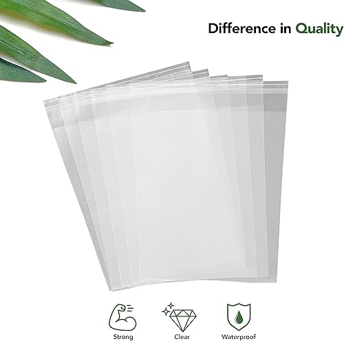 Miniatura 3 de Seal Fresh Bolsas de celofán autosellantes  6 x 6 pulgadas (1000 unidades)  Bolsa de plástico transparente resellable para violonchelo  Bolsas de