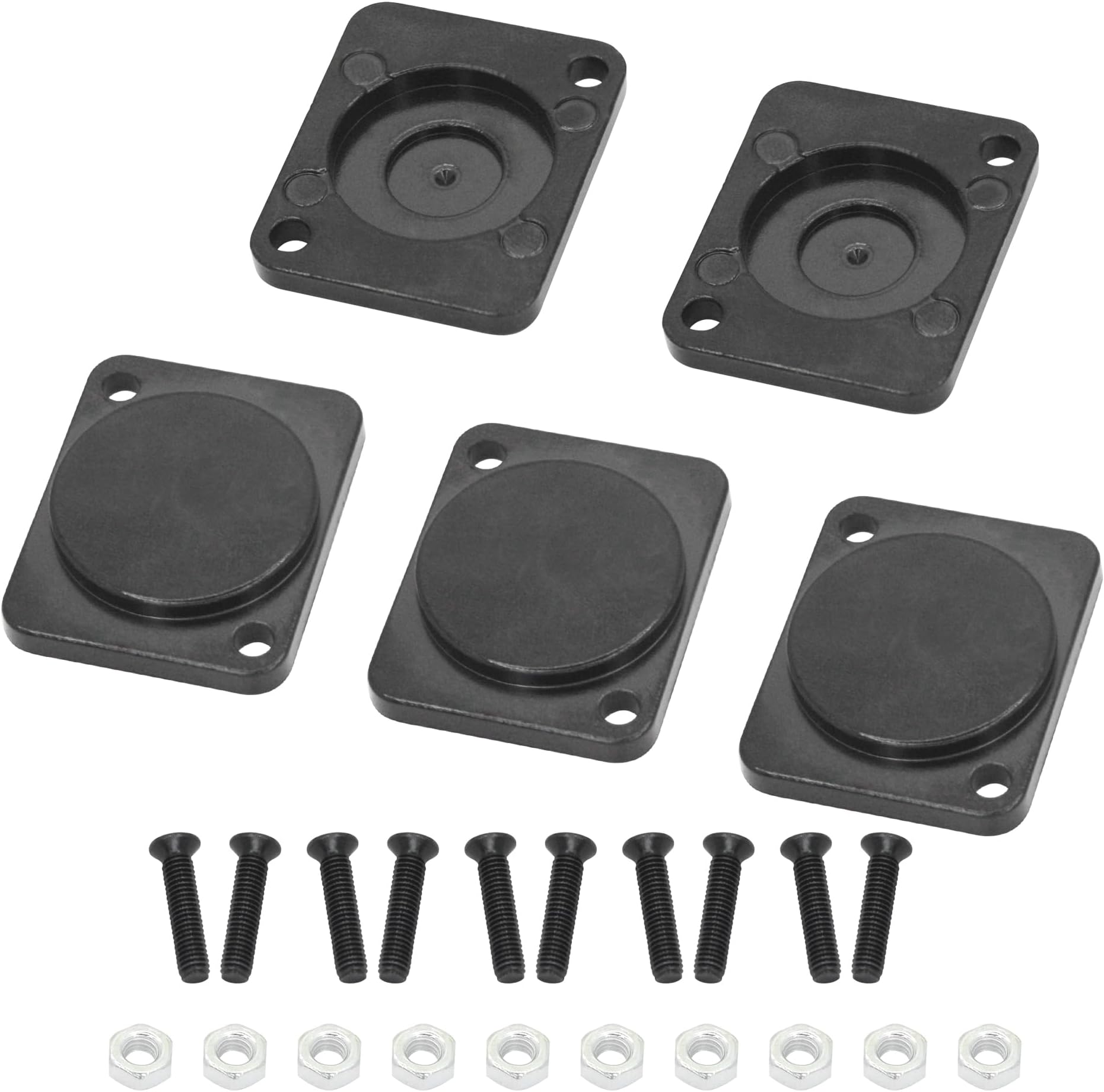 5Pcs D Type Panel Mount Blank Plate, Metal Blank Board Chassis Connectors and XLR Connectors, with Screws, for 86 Panels, Jumper Frames, etc
