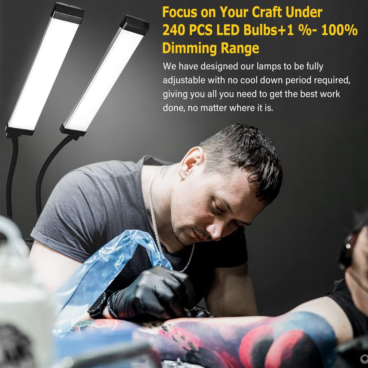 Lash Lamp for Eyelash Extensions, CENOZ 5800LM Esthetician Light for Lash Extensions with Tripod Stand and Phone Holder, Floor Lamp, Lash Light for Makeup, Tattoo, Photography, Selfie, Video Recording