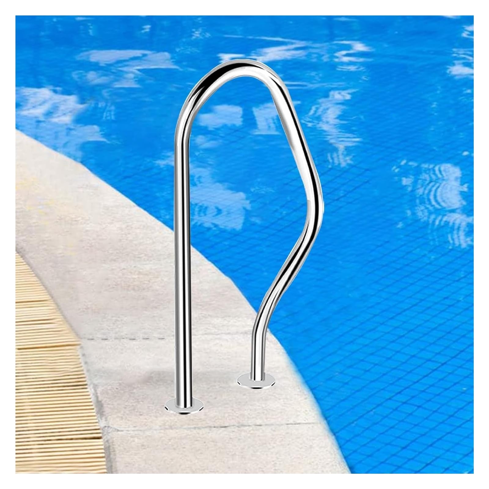 Rambarde de piscine anti-glisse pour sécuriser l'accès au spa