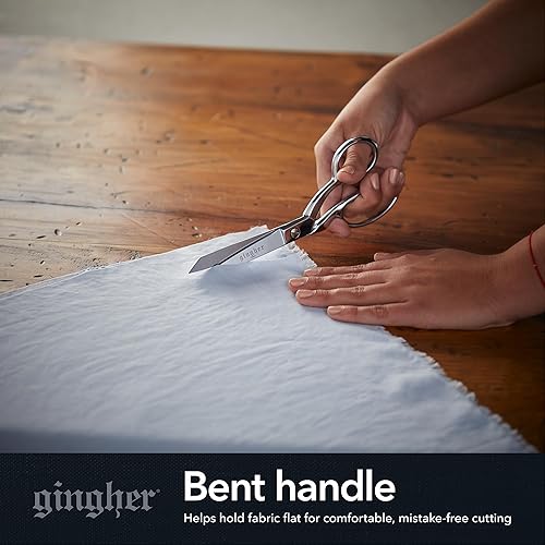 Miniatura 7 de Gingher - Tijeras de tela dentada de 8 pulgadas con funda protectora, tijeras de acero inoxidable de 8 pulgadas, tijeras de tela afiladas con borde