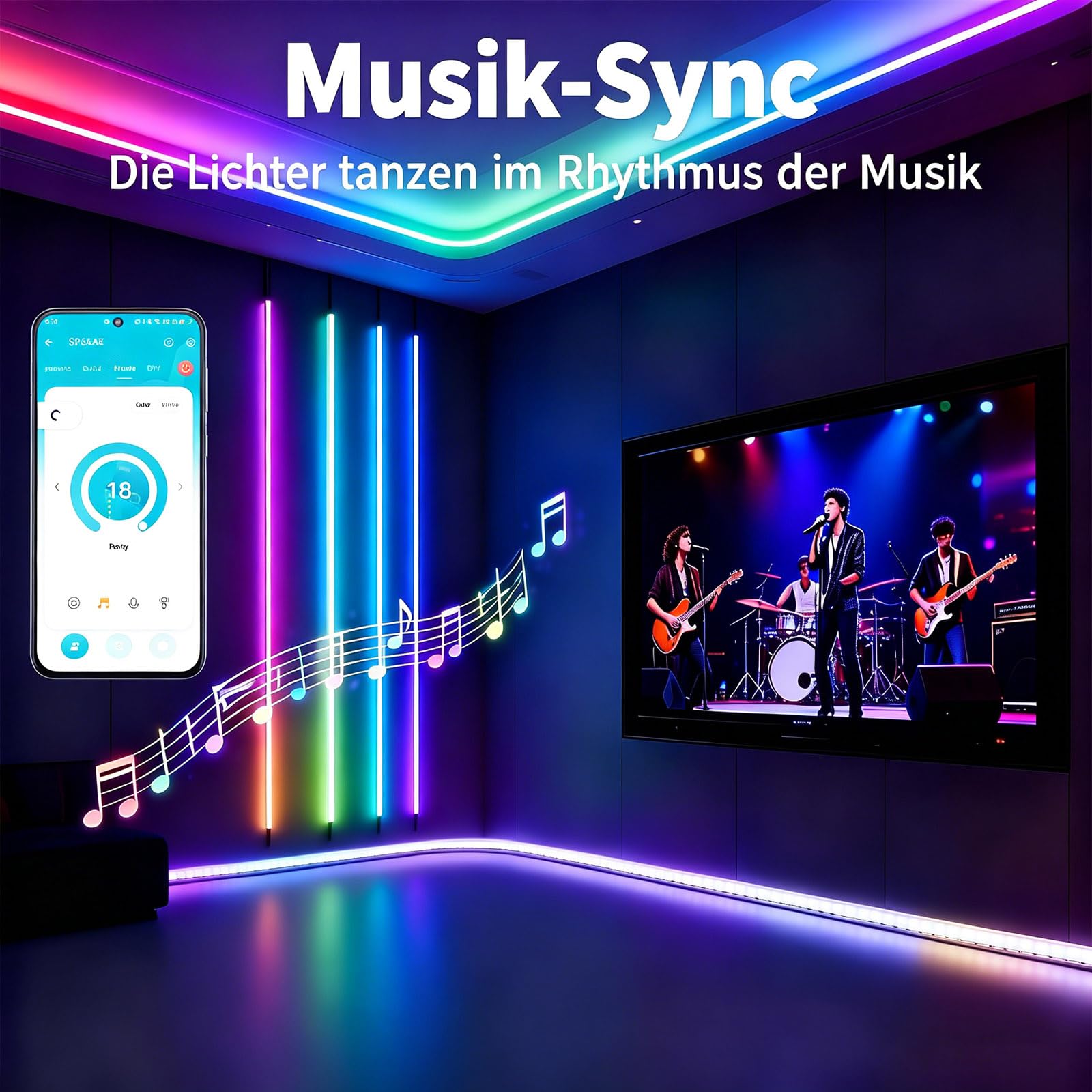 RGBW IC COB LED Streifen 10m 24V WS2811 Adressierbare CRI 90+ Kit | RGB+6000K Kaltweiß 7840 LEDs Mehrfarbig Dimmbar Selbstklebend APP Steuerung Musik Sync für Wohnzimmer Gaming Party Deko
