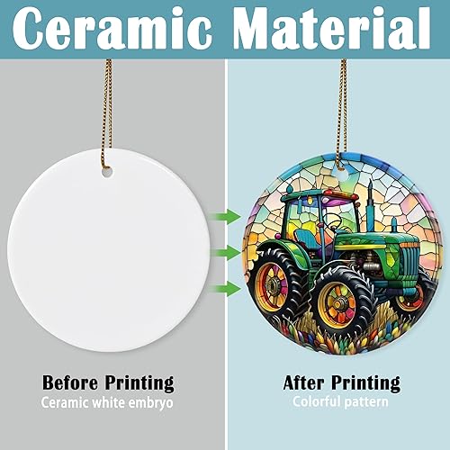 Miniatura 31 de Touber Adorno de Navidad, decoración de Navidad, idea de regalo de vacaciones, recuerdo de reliquia, cerámica redonda, intercambio de regalos, idea