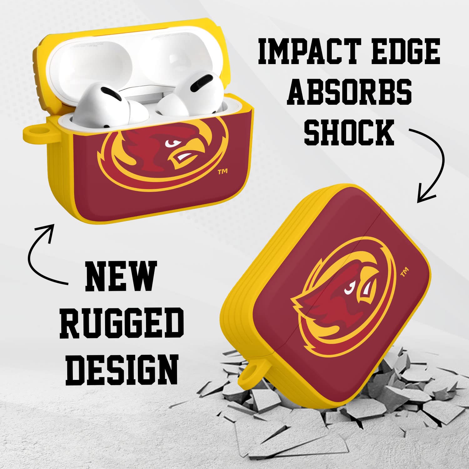 AFFINITY BANDS Iowa State Cyclones HDX Case Cover Compatible with Apple AirPods Pro 1 & 2 (Classic)