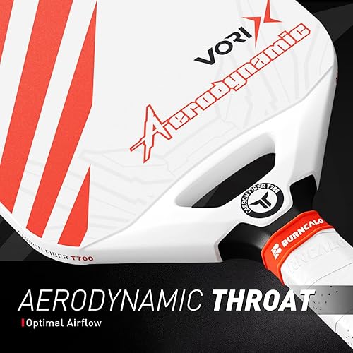 Miniatura 7 de Pala de pickleball de fibra de carbono T700, ligera, 7.8 onzas, núcleo de panal termoformado de 0.551 in, diseño sin bordes, alto giro y potencia,