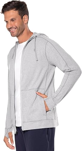 Miniatura 7 de Coolibar Sudadera con capucha LumaLeo UPF 50+ con cremallera completa para hombre, protección solar
