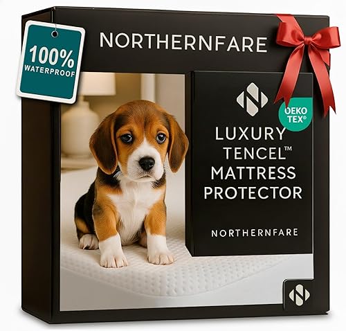 Protector de colchón prémium tamaño King  Funda Tencel 100% impermeable  Protector de colchón refrescante y transpirable con bolsillo profundo King