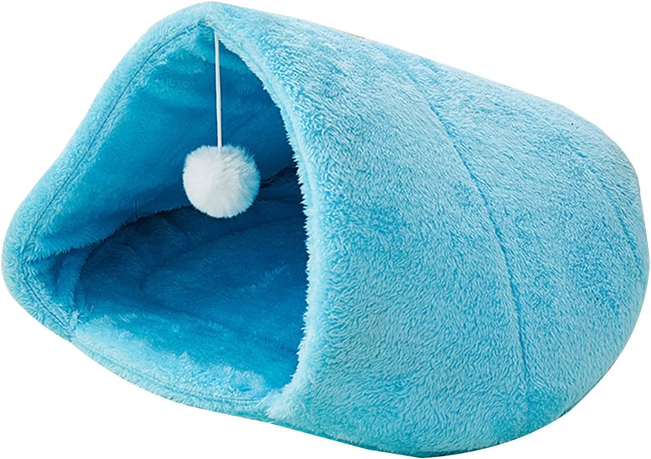 Teepee Shape Pet Tent Bed for Small Dogs Machine Washable Cave, E | Teepee Shape Soft Plush Condo Machine Washable Cave Dog House for Small Dogs